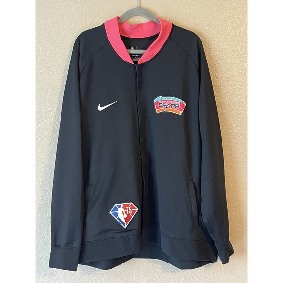 Men's 3XL NWOT San Antonio Spurs NBA Nike 75th Anniversary Full Zip Jacket - Picture 1 of 9